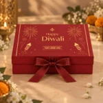 shubh Diwali magnetic gift box, branded Diwali gift packaging, magnetic corporate gift box, satin lined Diwali gift box, customised corporate gift packaging, employee Diwali gift boxes, client festive gift packaging